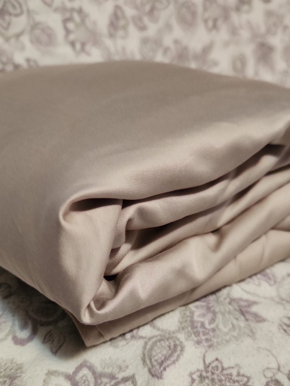 Quince Solid Full/Queen Bamboo Duvet Cover in Sand NWOT Open Box